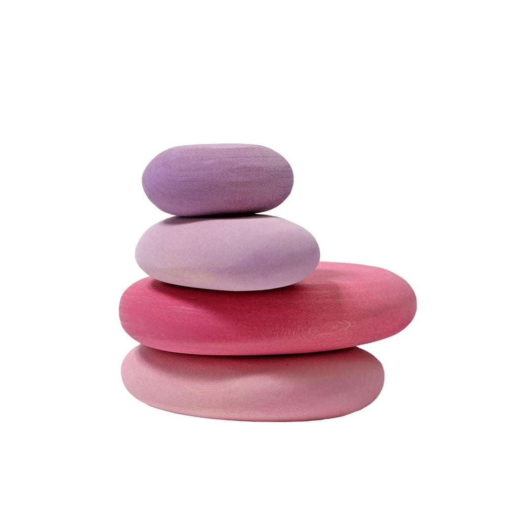 Grimm's Stacking Pebbles Set · Pink