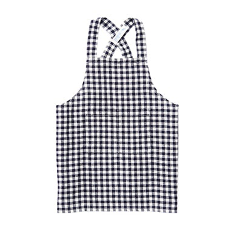 Fog Linen Navy Gingham Children's Apron