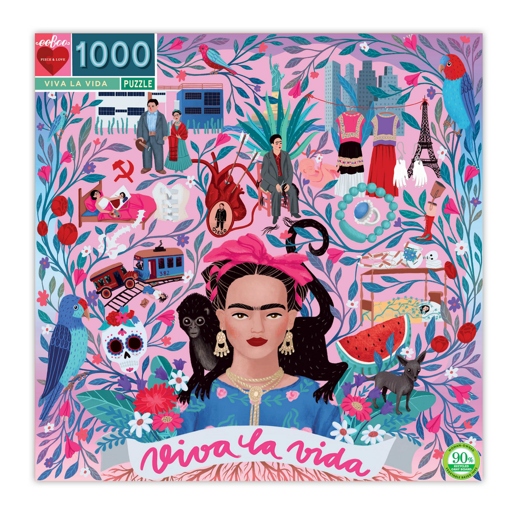 Eeboo Frida Kahlo Viva La Vida 1000 Piece Puzzle