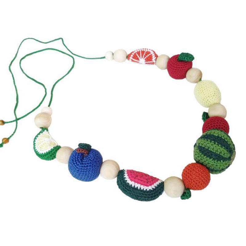 Crocheted Fruit Teething Necklace