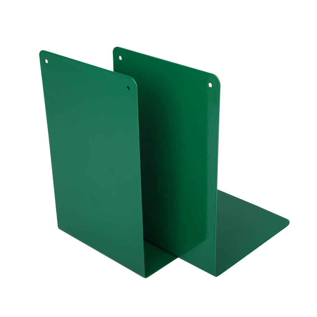 Green Metal Bookend Set