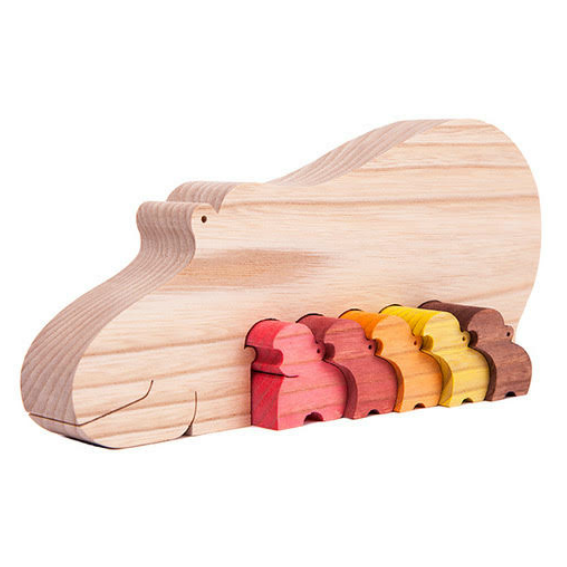 Wooden Hippo Puzzle 