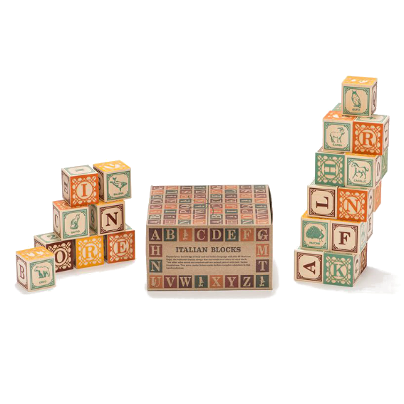 Uncle Goose Italian Alphabet Blocks