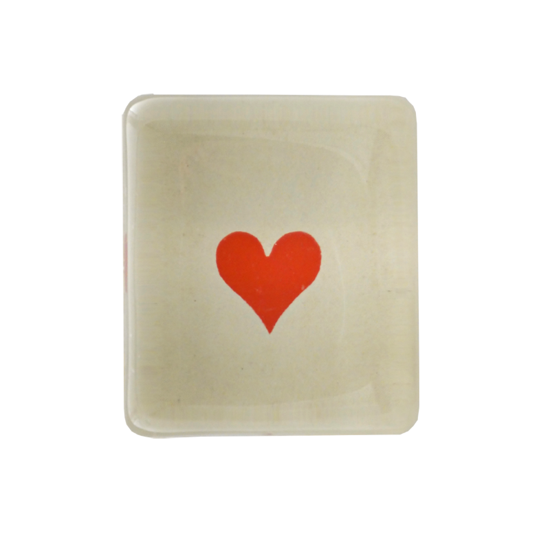 John Derian Red Heart Charm Paperweight