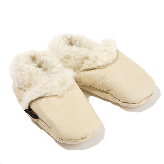 Lambskin Booties Â· Cream  - 12-18 months