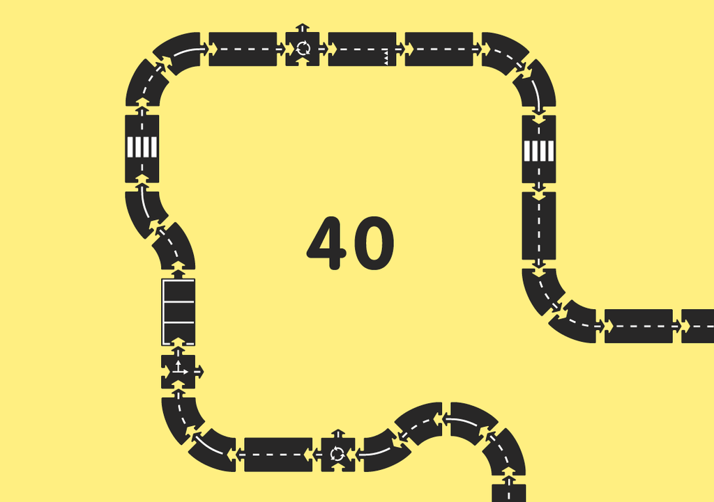 Waytoplay King of the Road 40 Piece Road Set