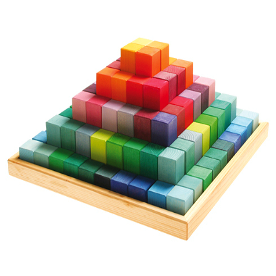Grimm's Large Stepped Pyramid Block Set | Acorn Toy Shop