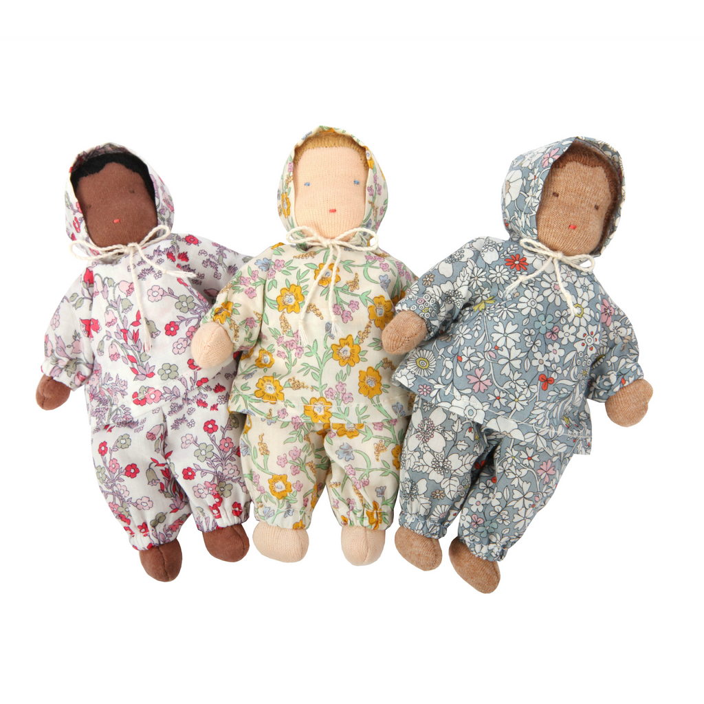 6" Small Waldorf Girl Dolls in Liberty Outfits · Multiple Outfits