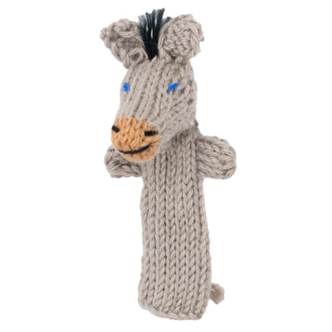 Finger Puppet · Light Grey Donkey
