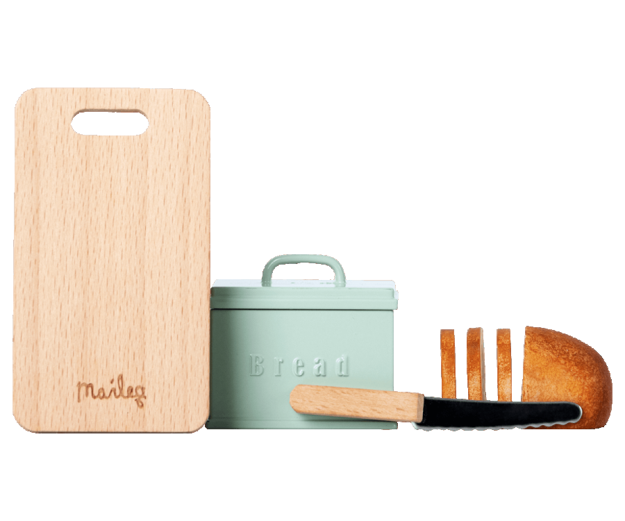 Maileg Mini Bread Box with Cutting Board and Knife