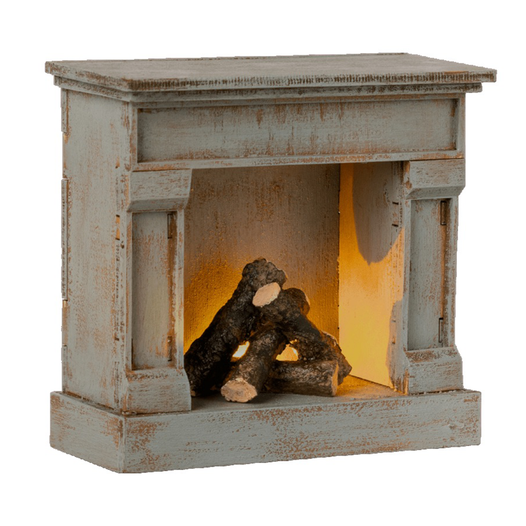 Maileg Mini Vintage Blue Fireplace