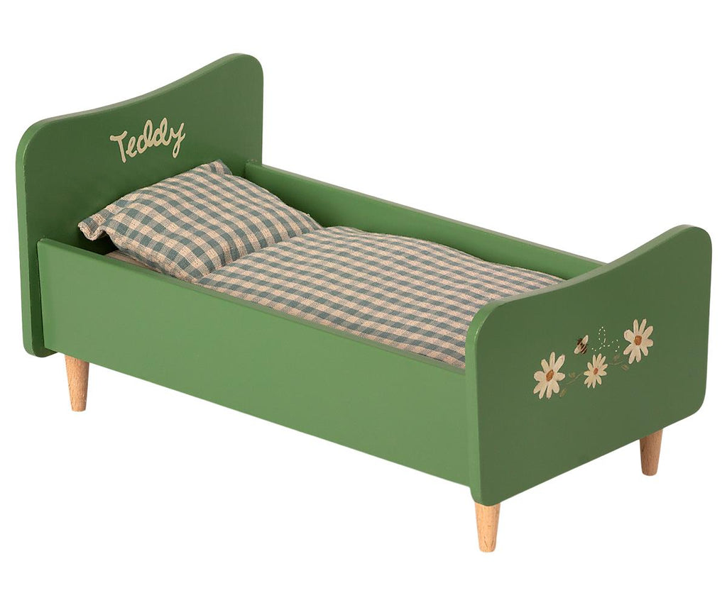 Maileg Dusty Green Teddy Dad Bed