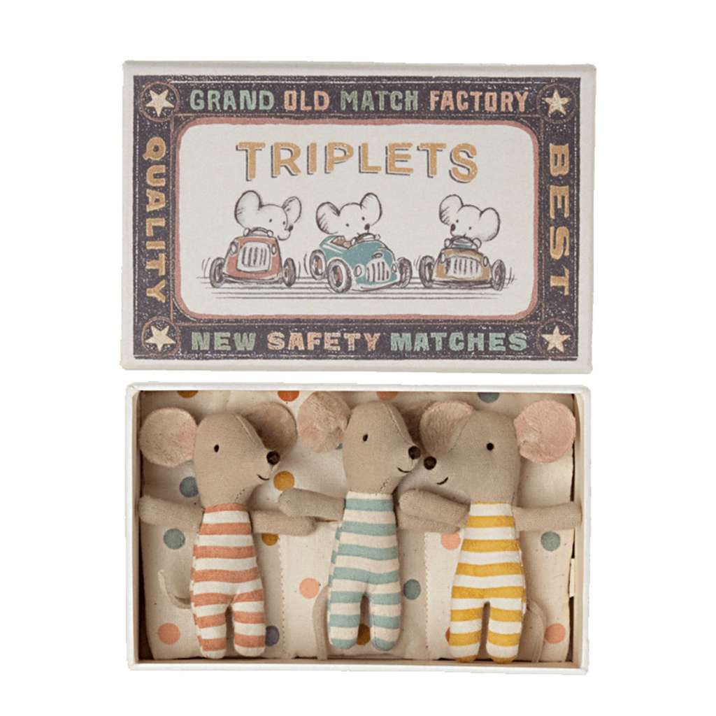 Maileg Matchbox Mice · Triplets