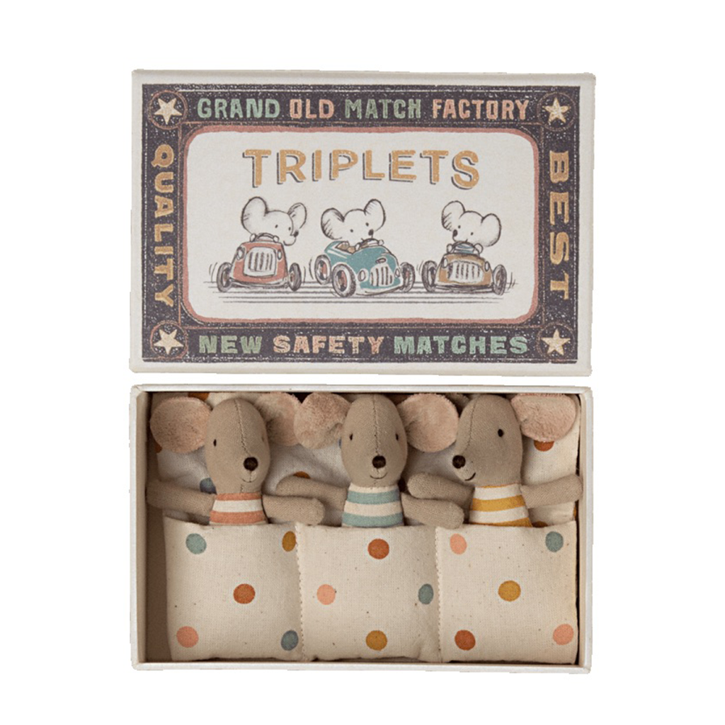 Maileg Matchbox Mice · Triplets