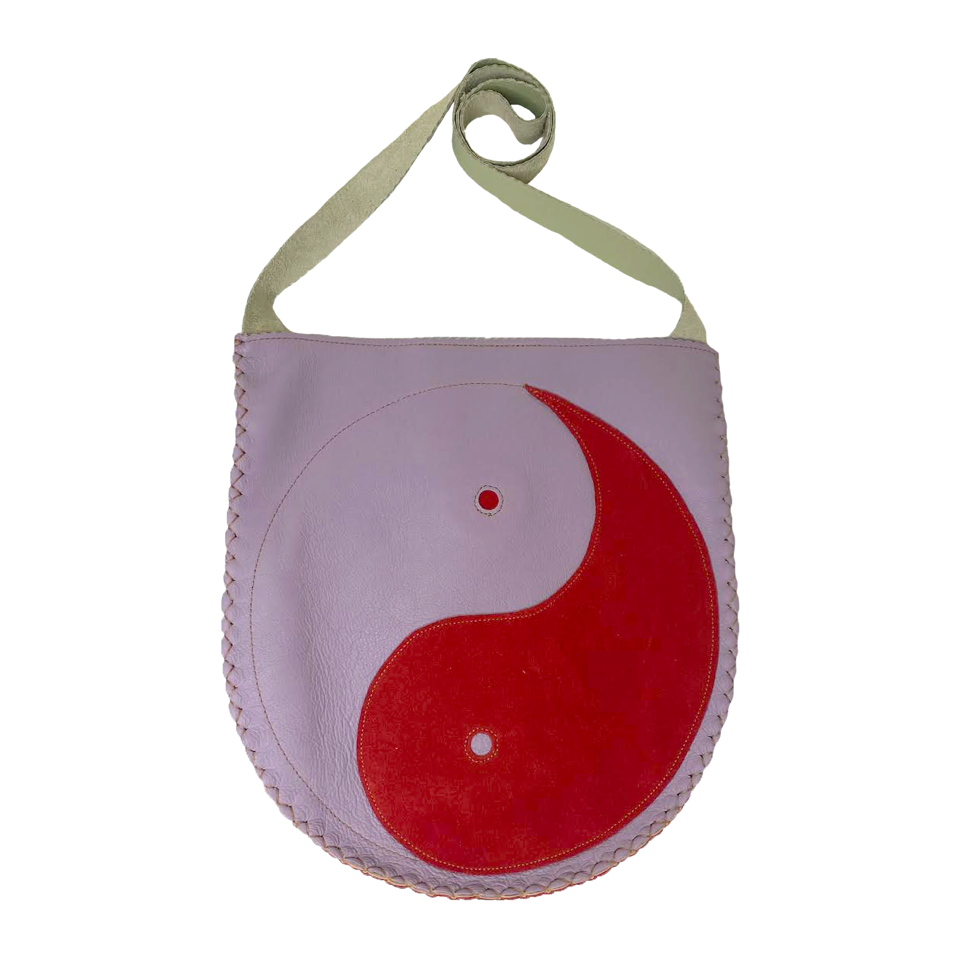 Manimal Pink and Red Yin and Yang Large Purse