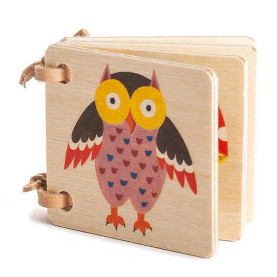 Miniature Wooden Picture Book  Â· Owl 
