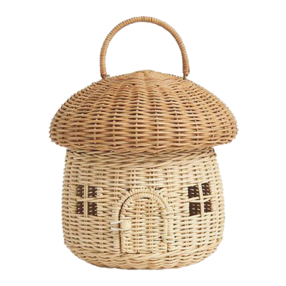 Olli Ella Rattan Mushroom Bag