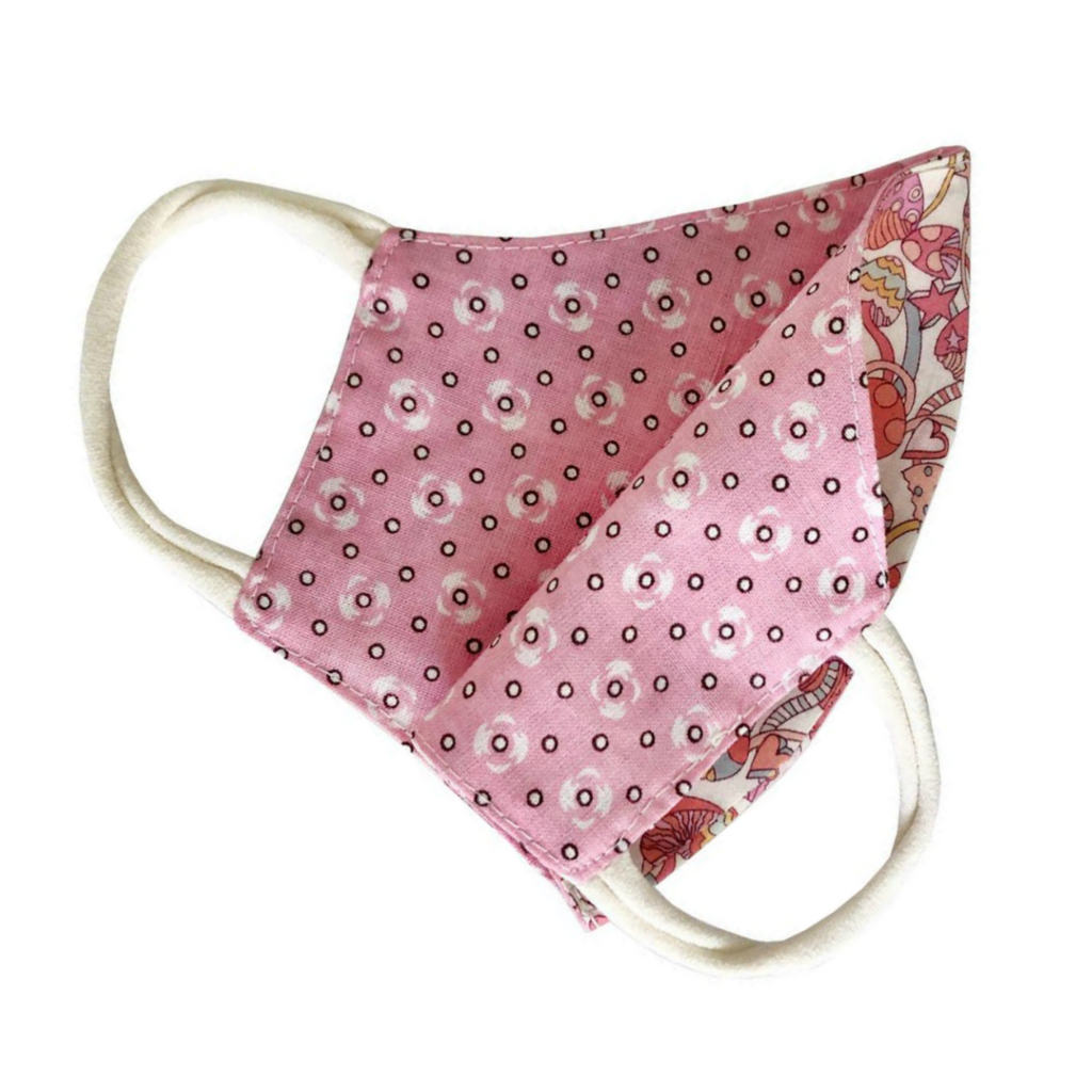 Children's Face Mask · Pink Mushroom Liberty of London