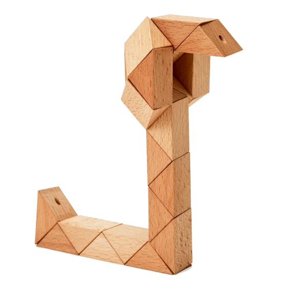 Areaware Medium Snake Blocks · Natural Acorn Toy Shop