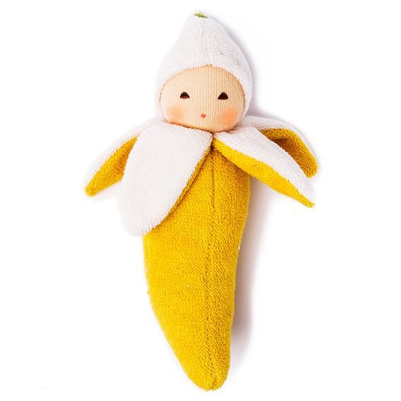Nanchen Nature Organic Banana Doll Rattle Acorn Toy Shop