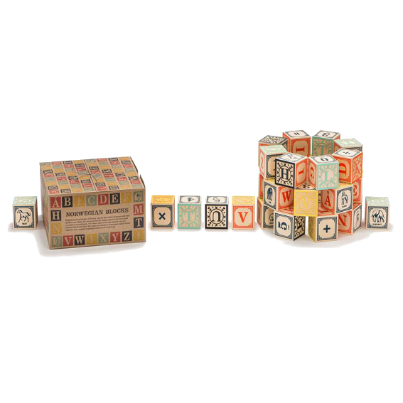 Uncle Goose Norwegian Alphabet Blocks