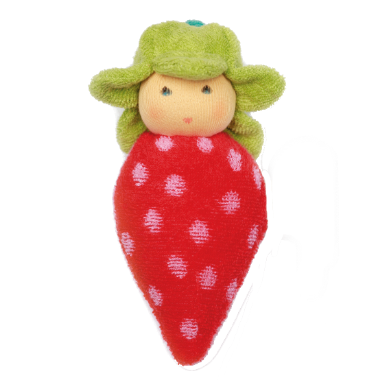 Organic Strawberry Doll Rattle 
