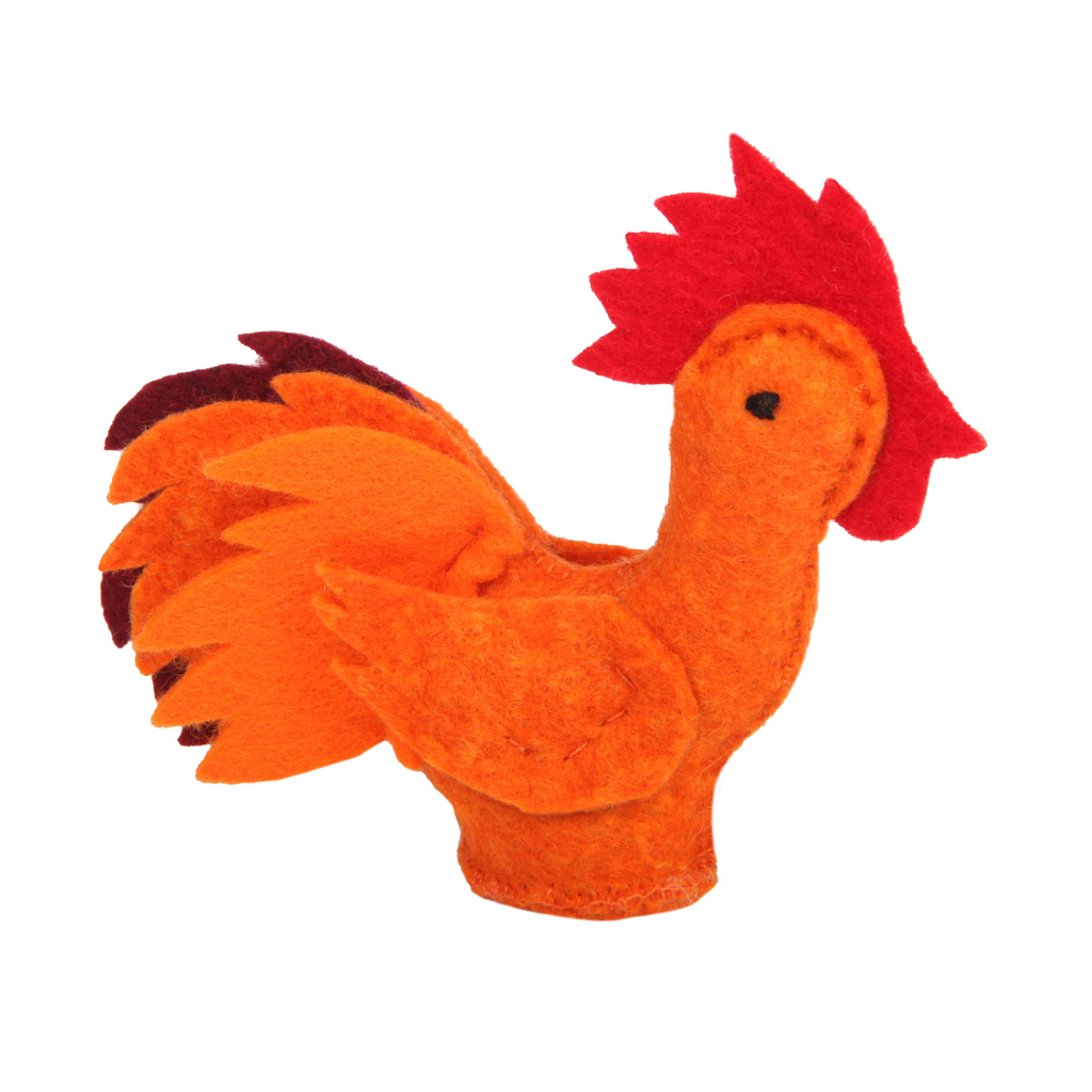 Felt Orange Rooster