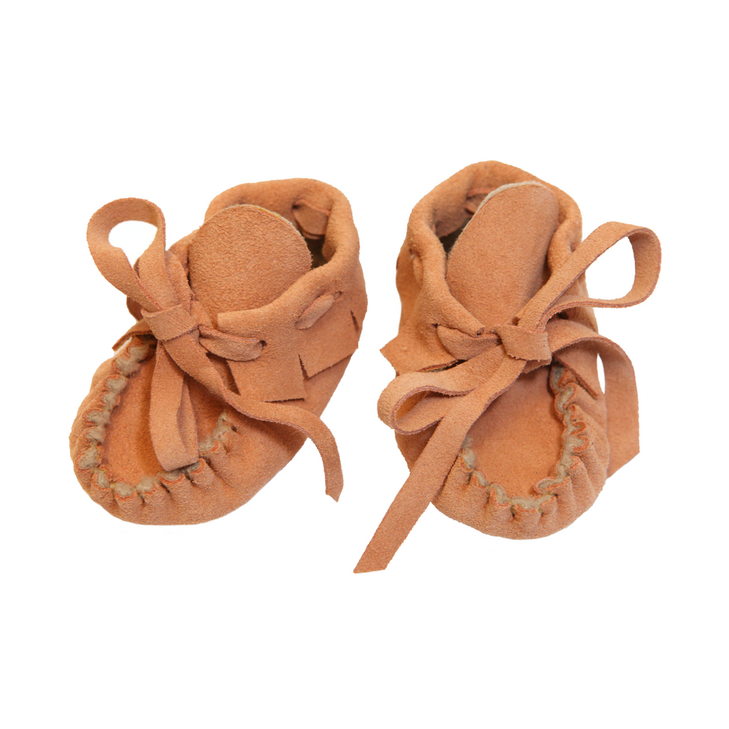 Manimal Peach Baby Booties · Peach