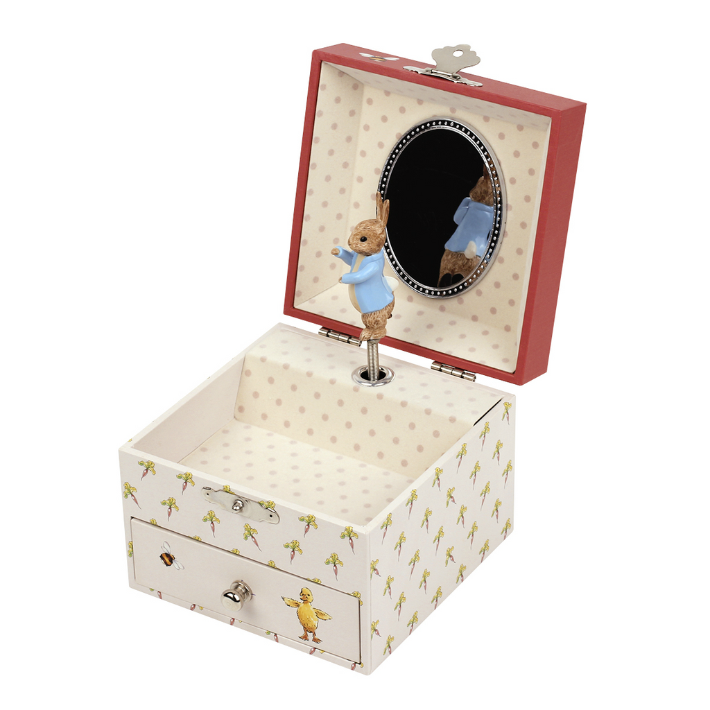 Peter Rabbit Red Cube Music Box