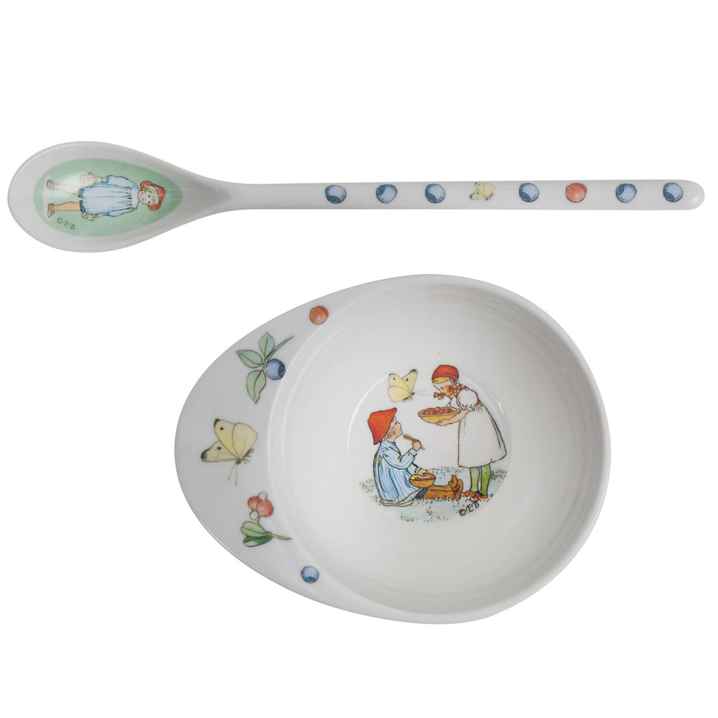 Elsa Beskow Baby Feeding Set · Peter in Blueberry