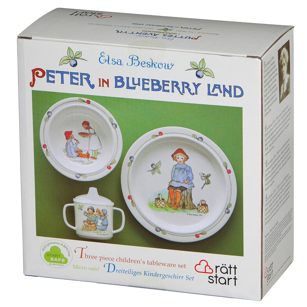 Elsa Beskow Dish Set · Peter in Blueberry Land