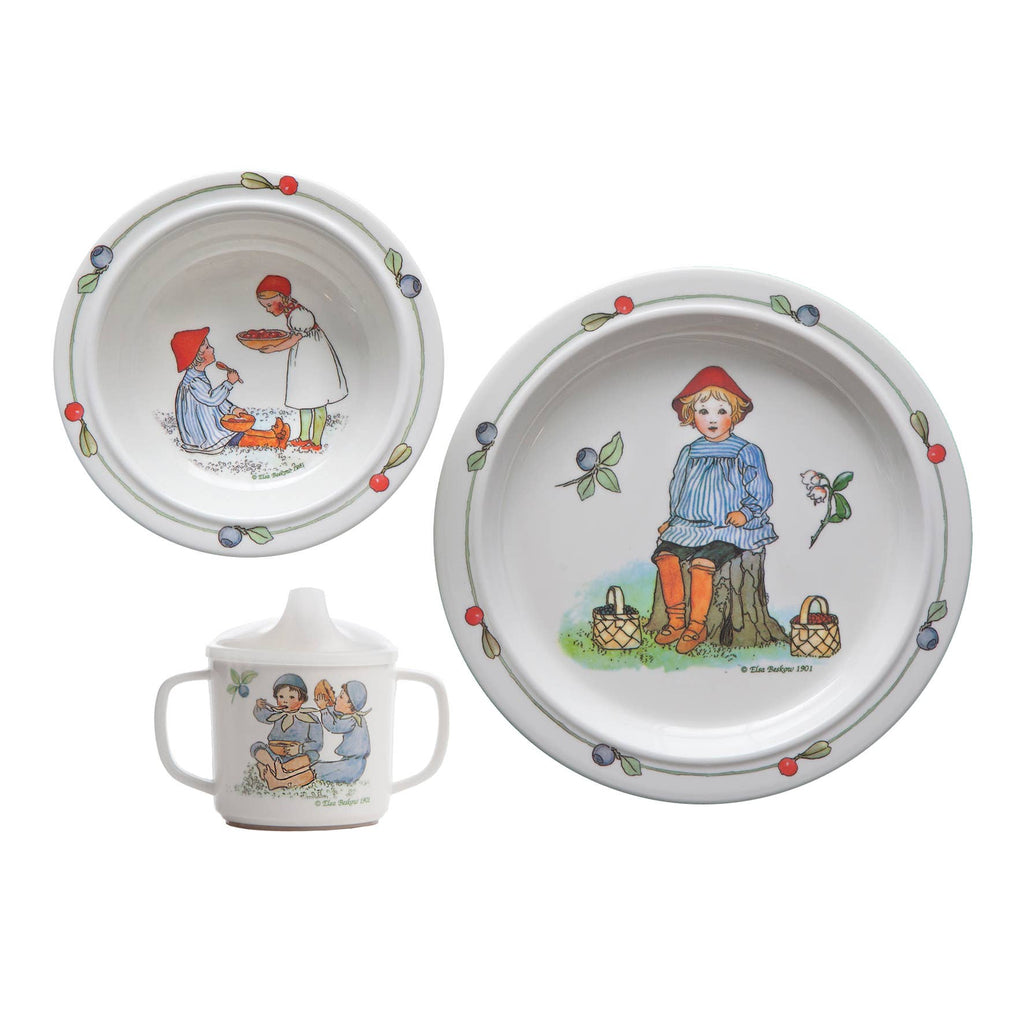 Elsa Beskow Dish Set · Peter in Blueberry Land