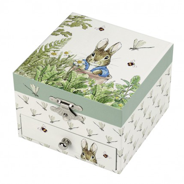 Peter Rabbit Blue Cube Music Box