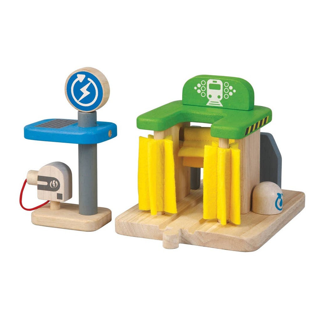 Plan Toys Car Wash and Charging Station
