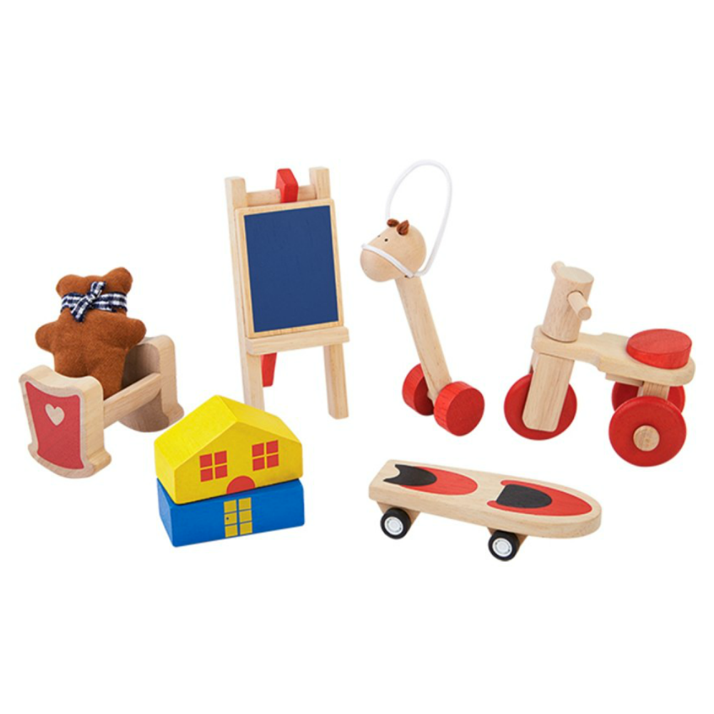 Plan Toys Dollhouse Playroom Set
