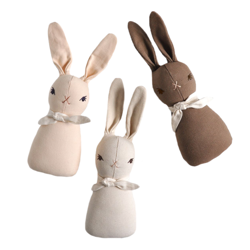 Polka Dot Club Tiny Rabbit Rattles · Assorted Colors