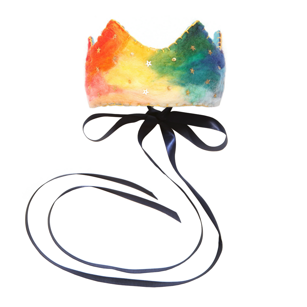 Waldorf Felted Rainbow Crown