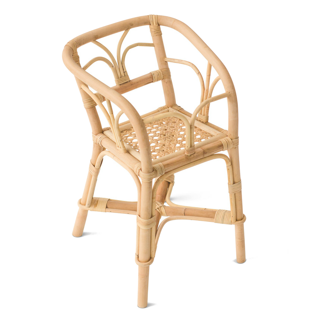 Poppie Toys Rattan Doll Highchair