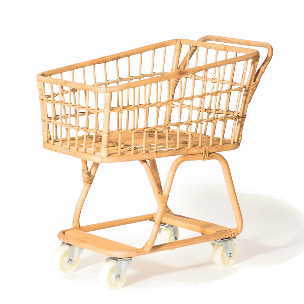 Poppie Toys Rattan Shopping Cart