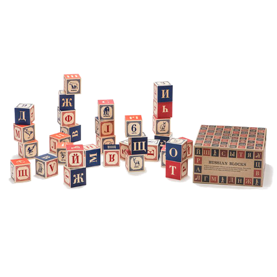 Uncle Goose Russian Alphabet Blocks