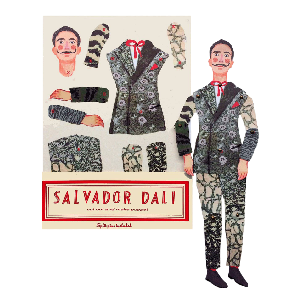 Salvador Dalí cut and Create Paper Puppet