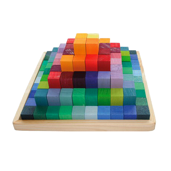 Grimm's Small Stepped Pyramid Block Set | Acorn Toy Shop
