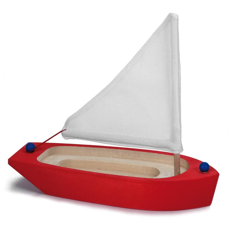 Small Red Sailboat