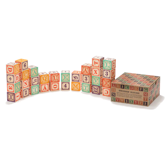 Uncle Goose Swedish Alphabet Blocks