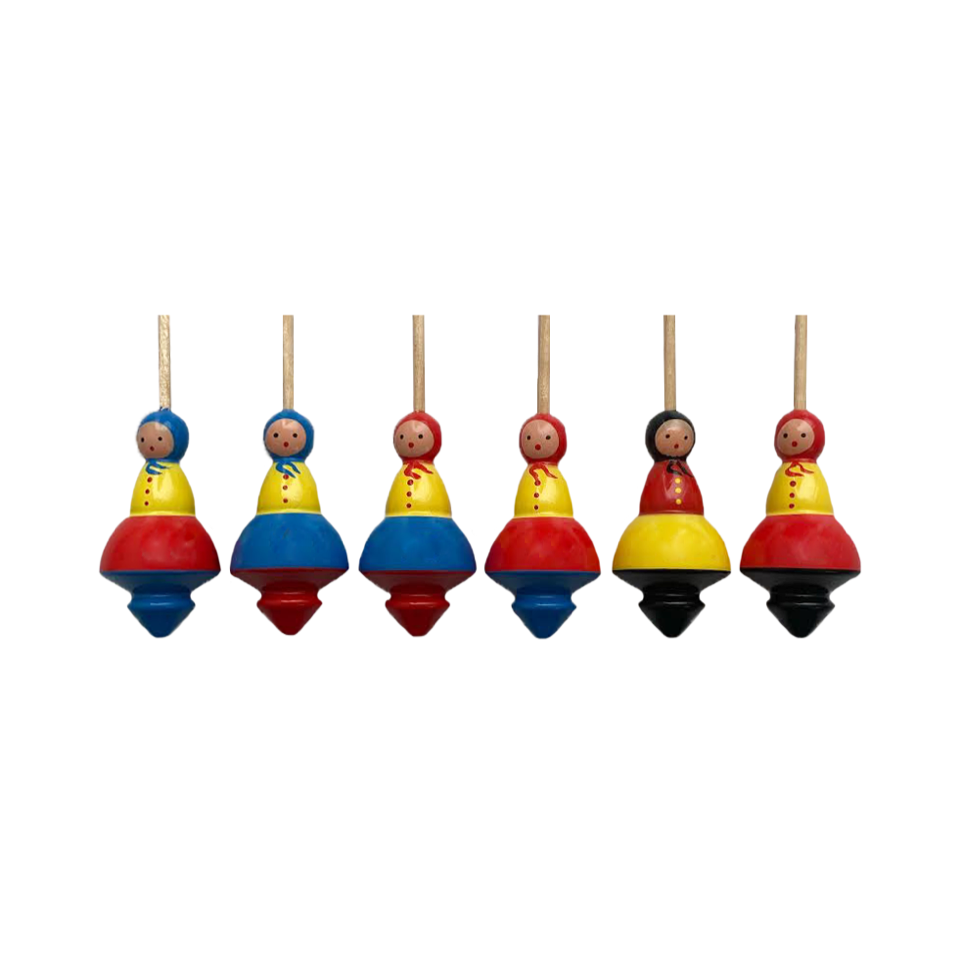 Miniature Granny Spinning Tops