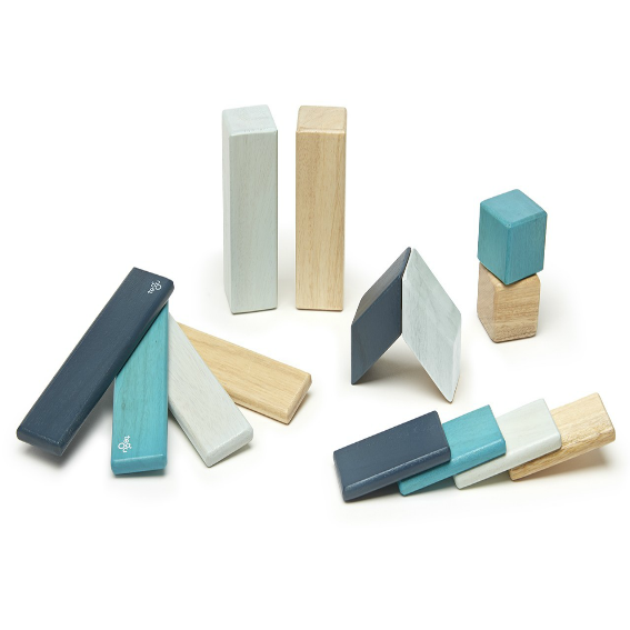 Tegu Blues Magnetic 14 Piece Block Set