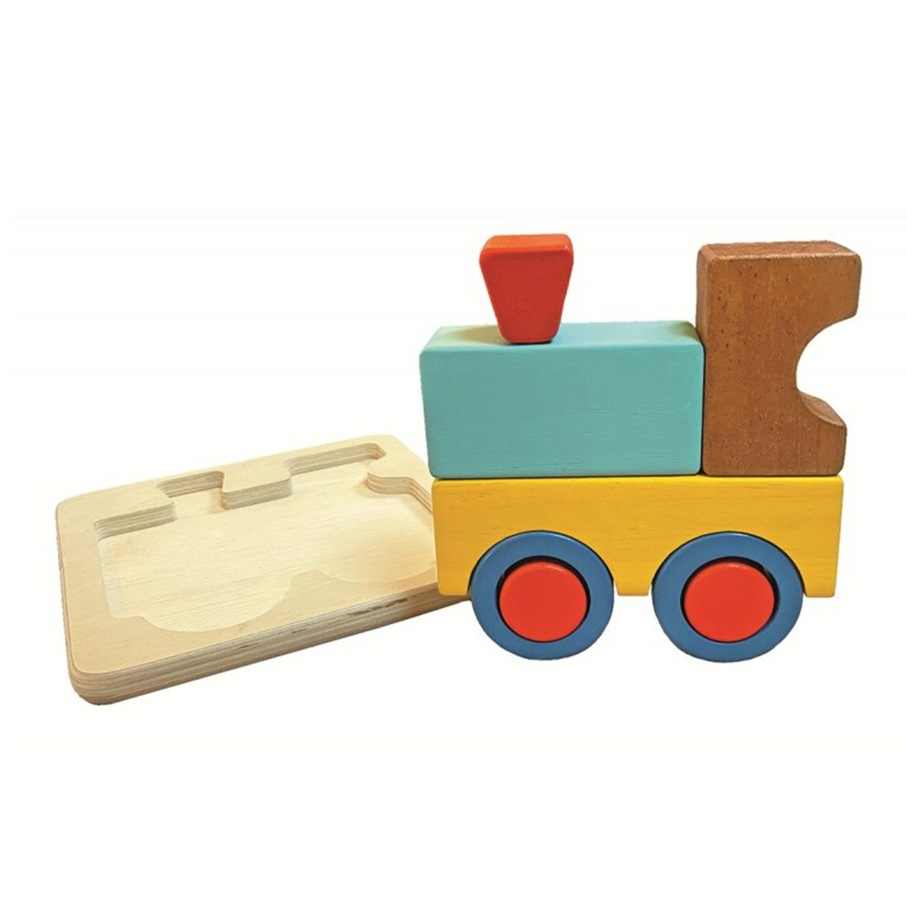 Small Wooden Three Dimensional Train Puzzle