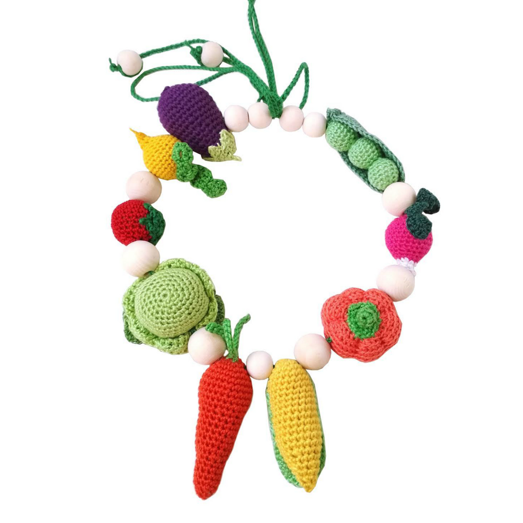 Crocheted Vegetable Teething Necklace