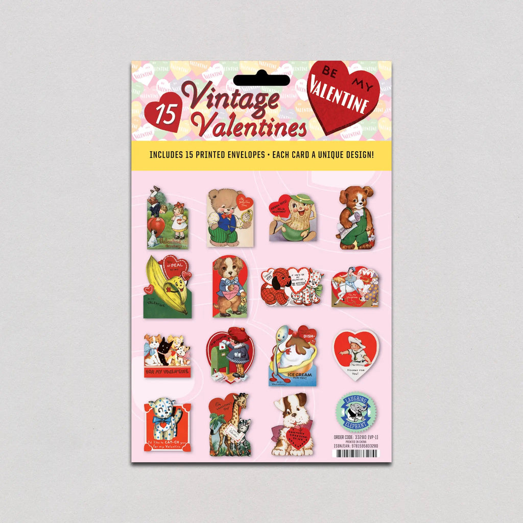 15 Piece Set of Vintage Valentines: Retro Collection