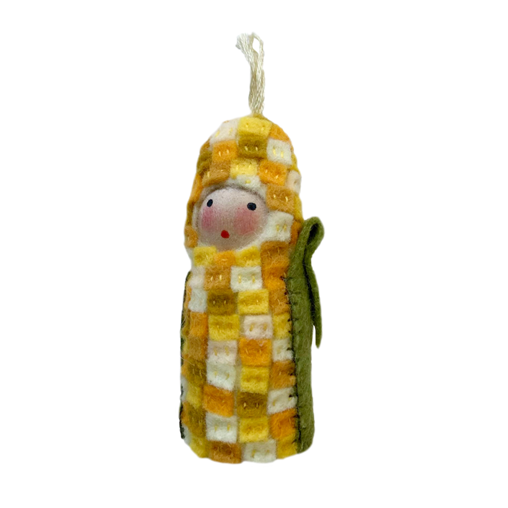 Corn on the Cob Peg Doll · White